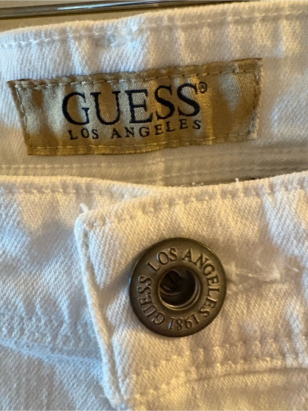 GUESS Men’s White Skinny Fit Denim Jeans Slim Tapered Leg, Sz 32, like new. - Picture 4 of 12